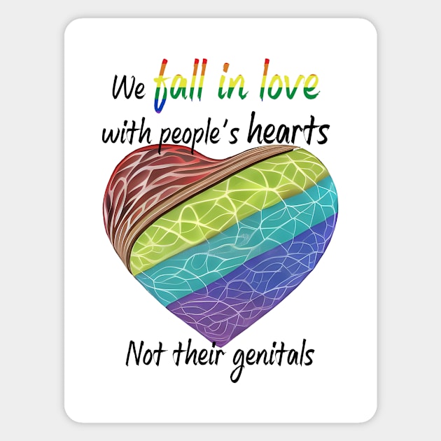 Fall In Love - LGBTQ Graphic Magnet by Well3eyond